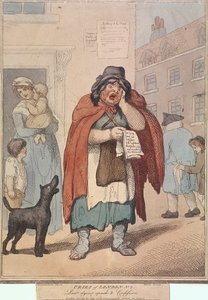 Dernier discours et confession avant de mourir, planche III des Cris de Londres, 1799