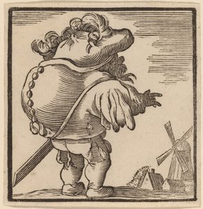 Bossu Regardant un Moulin à Vent - H. Numan after Jacques Callot