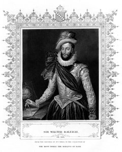 Sir Walter Raleigh, écrivain, poète, courtisan et explorateur, 19ème siècle