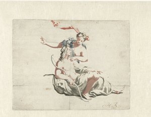 Chasseur et nymphe