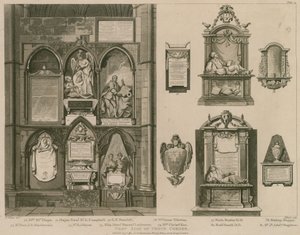 Côté ouest du Coin des Poètes, Abbaye de Westminster, Londres - H. Villiers