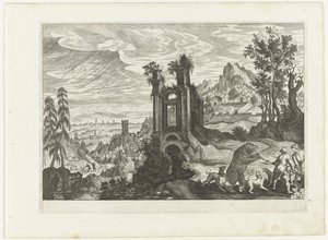 Paysage avec chasse à l
