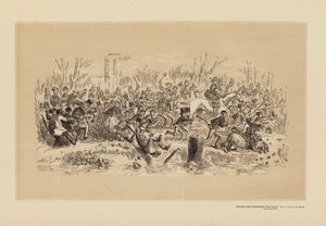 Course de bateaux Oxford et Cambridge, n° 4, Une course sur les berges pendant la course - Hablot Knight (1815 92) Browne