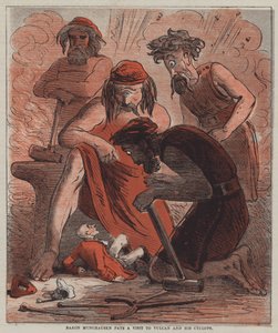 Le baron de Münchhausen rend visite à Vulcain et à ses Cyclopes