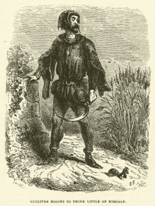 Gulliver commence à se déprécier (gravure)