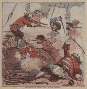 Peter Wilkins est capturé par un corsaire français - after Hablot Knight Browne