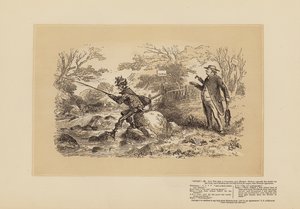 Croquis de pêche, n° 2, Très semblable à un braconnier (gravure)