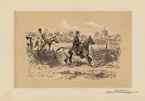 Croquis de chasse, n° 11, un pasteur sportif (gravure)