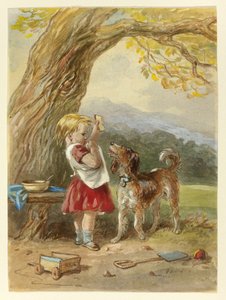 Petite fille et chien