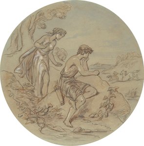 Un des dix-huit dessins pour une série de planches illustrant Vénus et Adonis