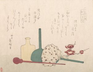 Objets en verre avec des fleurs de prunier - Hachifusa Shuri