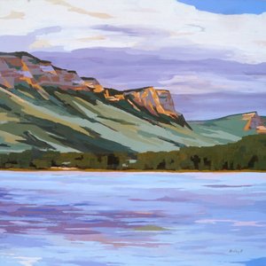 Pluie naissante, lac Haviland, vers 2024 (huile sur toile) - Hadley Rampton