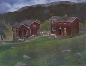 Cour de ferme à Åse en Telemark, Norvège - Halfdan Egedius