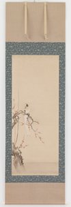 Oiseau et fleurs de prunier, période Edo - Hanabusa Itcho