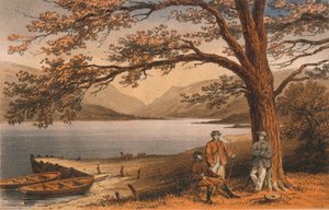Le lac du refuge agréable. Llyn Mwyngyl, de Tal-y-Llyn, 19ème siècle
