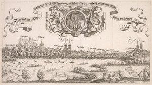 Vue panoramique de Nuremberg : partie centrale, 1552