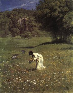 FAN C. John William Waterhouse - Ophélie Tableau Reproduction sur Toile Roulée 35X60 cm - Mythologie Peintures Impressions pour Mur