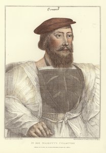 James Butler, gravé par Francesco Bartolozzi (1727-1815) (gravure colorée) - Hans (after) Holbein the Younger