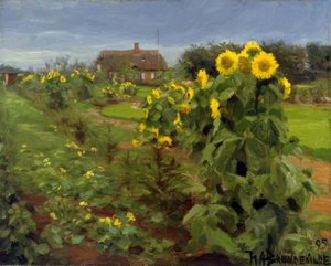 H.A.Brendekilde, Floraison des tournesols