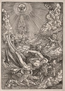 Le Christ porté au ciel par des anges - Hans Baldung