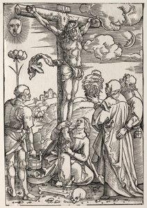 Christ en croix avec Marie, Saint Jean, Marie Madeleine et Saint Étienne, 1505 - Hans Baldung