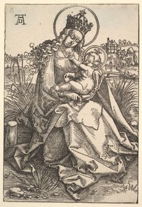 La Vierge sur la berge herbeuse