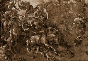 Bataille des chevaliers avec la mort