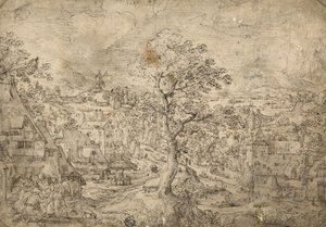 Paysage avec Abraham et les anges, 1567 - Hans Bol