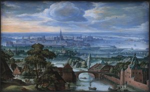 Paysage avec vue sur Anvers - Hans Bol
