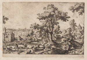 Planche 17, tirée de Paysages avec scènes de l