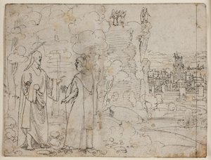 Le Christ tenté par le diable dans le désert