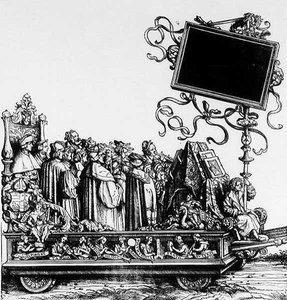 Une scène de la Procession Triomphale de Maximilien, c.1516-18
