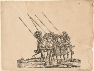 Cinq jouteurs à pied - Hans Burgkmair I