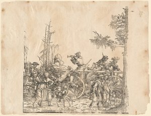 Paysans avec une charrette