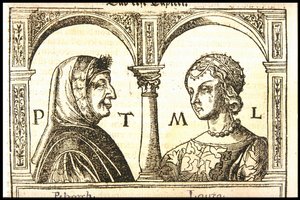 Pétrarque et Laure, vers 1545