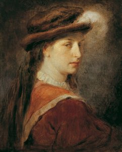 Dame au chapeau à plumes