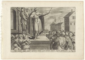 Réhoboam répond au peuple - Hans Collaert (I) (attributed to)