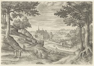 Vue du monastère de Zevenborren - Hans Collaert (I)