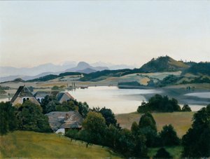 Paysage de Carinthie (lac Kraiger avec Ulrichsberg)