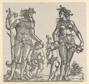 Homme sauvage et femme sauvage, 1545 - Hans Guldenmond