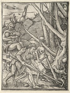 La Danse de la Mort: Adam labourant la terre