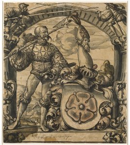 Conception pour un panneau héraldique en vitrail, 1522