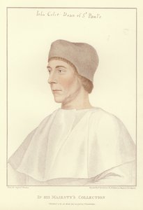 John Colet, doyen de la cathédrale Saint-Paul (aquatinte)