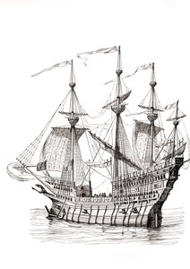 Navire de guerre qui a transporté le roi Henri VIII au Camp du Drap d