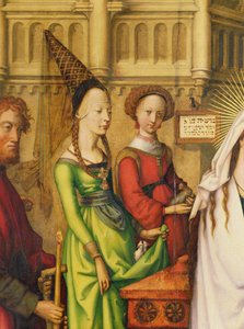Détail de la représentation du Christ au Temple, 1500