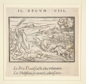David soumet ses ennemis (recto); David et Urie (verso) - Hans Holbein der Jüngere
