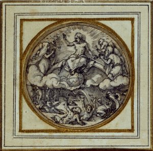 Le Jugement dernier - Conception pour un pendentif ou un badge de chapeau, vers 1532-43