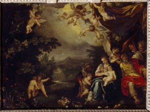 La Sainte Famille avec Sainte Élisabeth et Saint Jean Baptiste