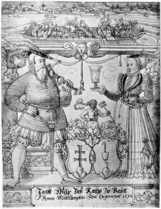 Jacob Wyx de Bâle et sa femme Anna, 1592 - Hans Jakob Plepp