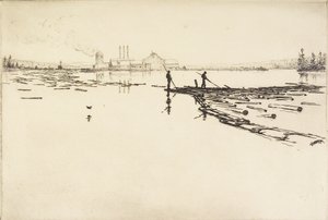 Le barrage de bois, c.1924 - Hans Kleiber